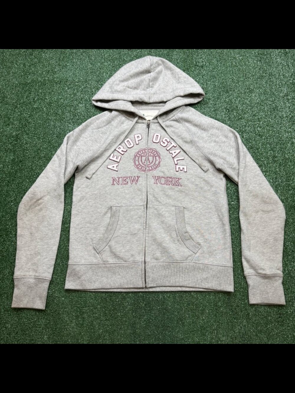 Vintage Y2K Aeropostale Hoodie Womens Size S Gray